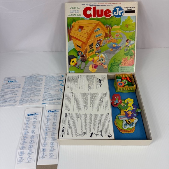 Vintage 1995 Clue Jr Board Game Parker 99.9% Complete - Picture 9 of 16